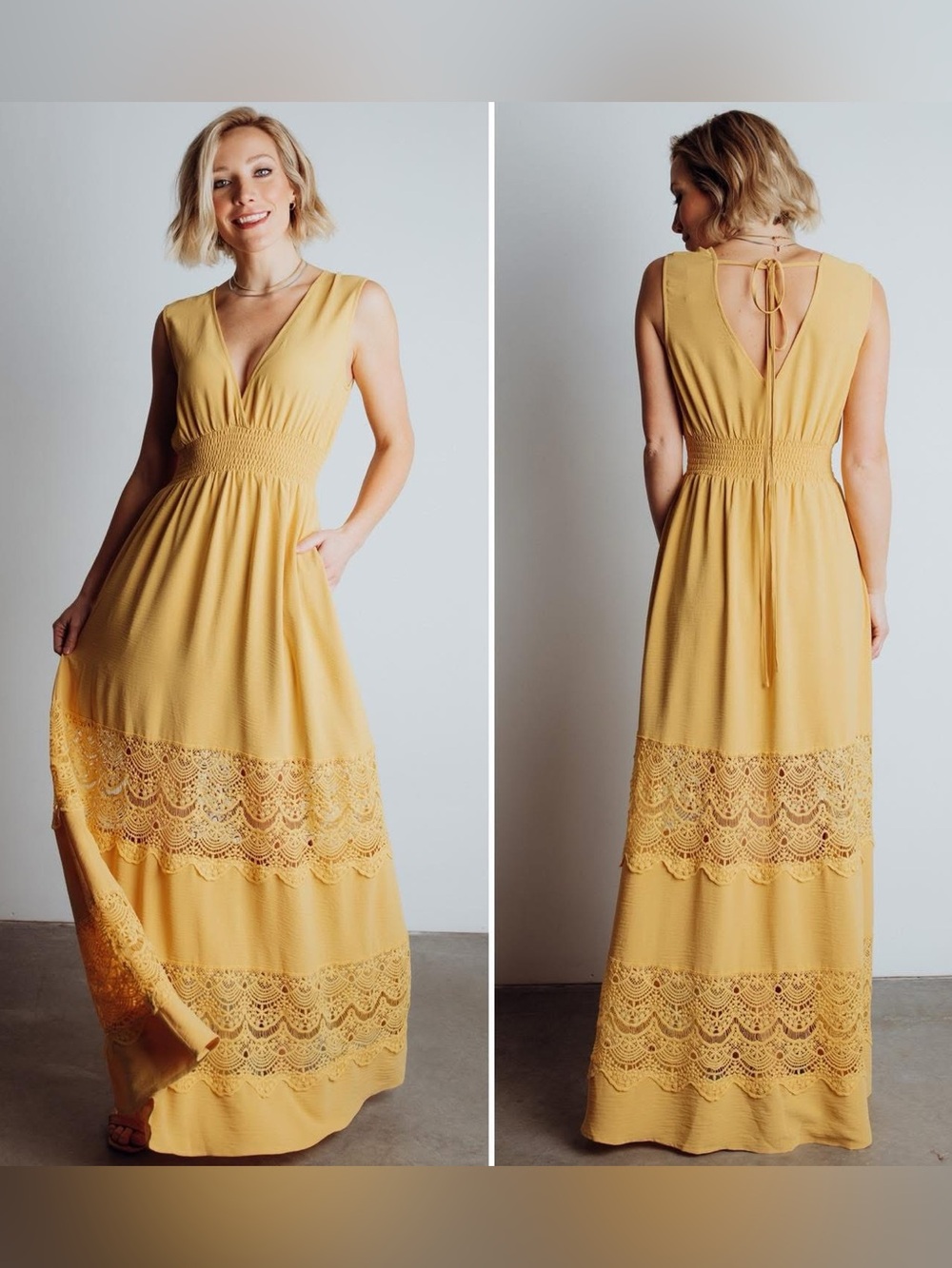Baltic Born Sunshine Yellow Bondi Boho Maxi Dress Women’s XXL